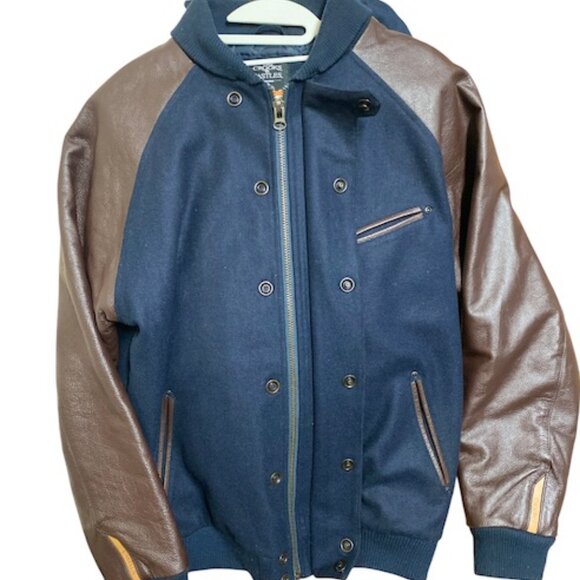 Crooks and Castles RARE Limited Edition Brown Leather Embroidered Jacket Large - Picture 5 of 11